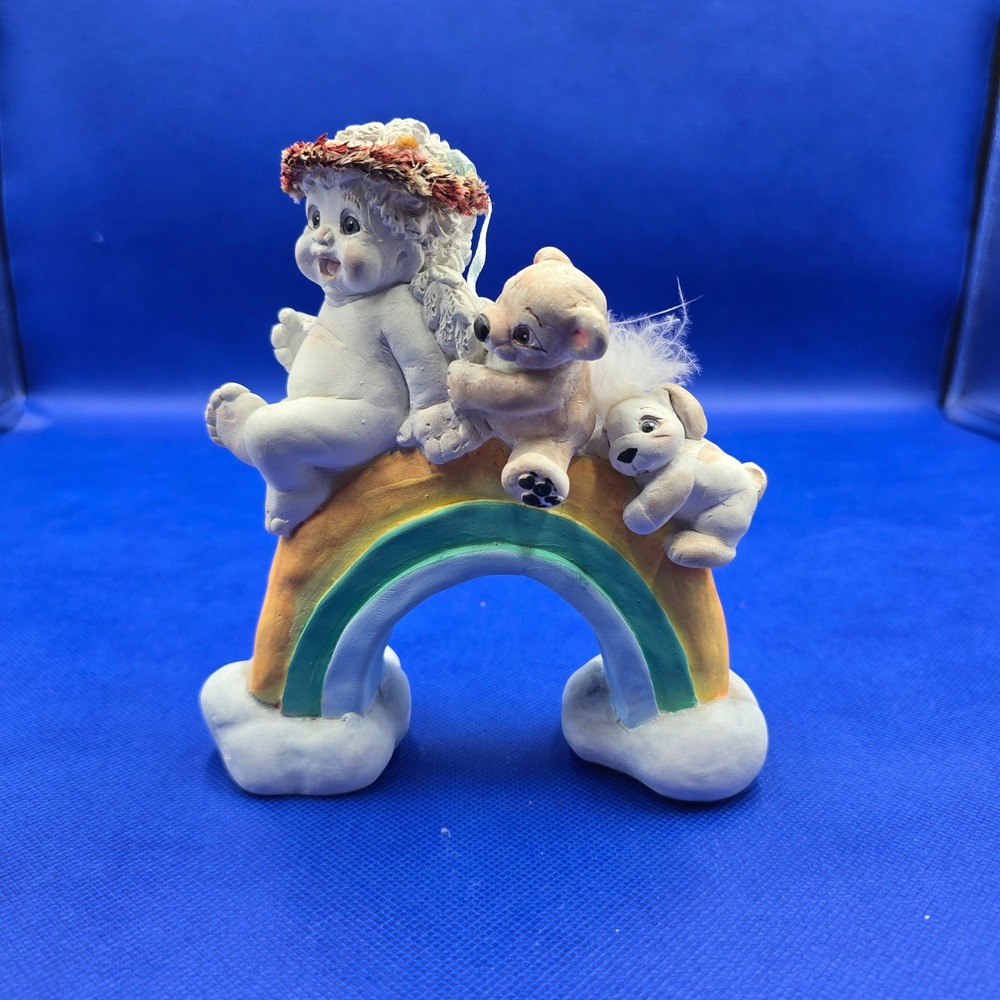 Dreamsicles Over The Rainbow Figurine DC209 Kristin Angel Bear Dog 1994 vintage‎